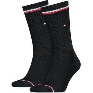 Tommy Hilfiger sokken heren iconic logo lijn 2-pack zwart heren