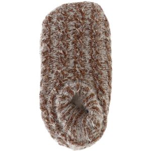 Basset dames homeshoes huissokken chenille hairy bruin dames