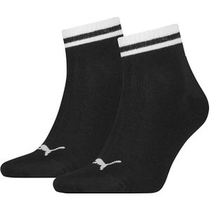 PUMA sokken heritage quarter 2-pack zwart II unisex