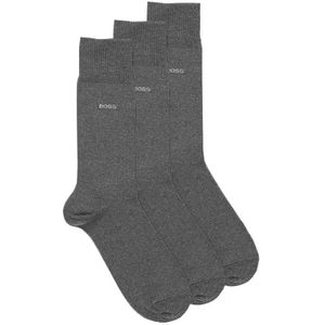 Hugo Boss boss 3-pack sokken uni grijs heren