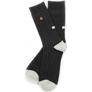 Alfredo Gonzales sokken twisted wool zwart & grijs unisex