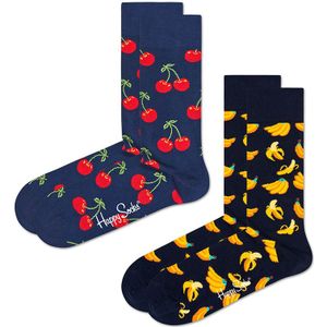 Happy Socks Sokken Met Print Kersen Bananen 2-Pack