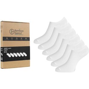 Bamboo Basics sokken giftbox 6-pack footies jamie wit unisex