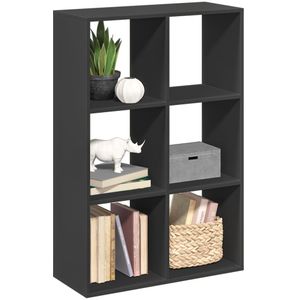 vidaXL Kamerscherm / boekenkast 69,5x29x103,5 cm bewerkt hout zwart