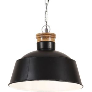 vidaXL Hanglamp industrieel E27 32 cm zwart