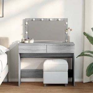 vidaXL Kaptafel met LED-verlichting 100x40x120 cm grijs sonoma