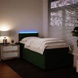vidaXL - Boxspring - met - matras - fluweel - donkergroenx190 - cm