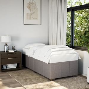 vidaXL Bedframe stof taupe 100x200 cm