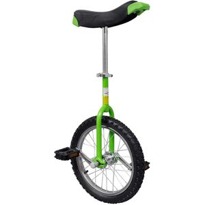 Eenwieler verstelbaar (groen / 16 inch)