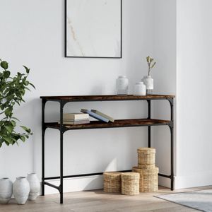 vidaXL Wandtafel 100x35,5x75 cm bewerkt hout gerookt eikenkleurig