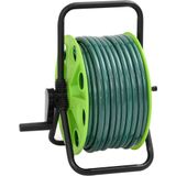 vidaXL Slanghaspel met slangkoppelset 0,75" 20 m vrijstaand PVC groen