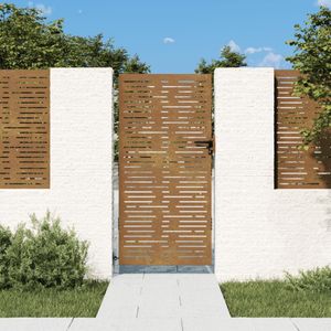 vidaXL - Poort - 85x175 - cm - vierkant - cortenstaal