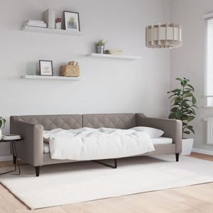 vidaXL Slaapbank 100x200 cm stof taupe