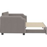 vidaXL Slaapbank met onderschuifbed 80x200 cm stof taupe