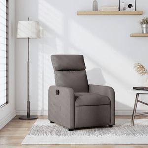 vidaXL Fauteuil verstelbaar stof taupe