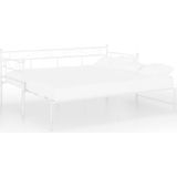 vidaXL Slaapbankframe uittrekbaar metaal wit 90x200 cm