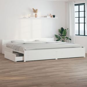 vidaXL-Bedframe-met-lades-wit-200x200-cm