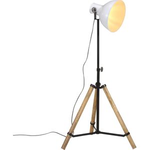 vidaXL Vloerlamp 25 W E27 75x75x90-150 cm wit