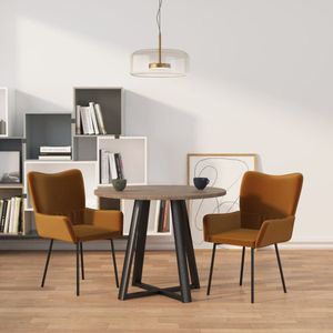 vidaXL Eetkamerstoelen 2 st fluweel bruin