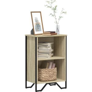 vidaXL Boekenkast 50x31x74,5 cm bewerkt hout sonoma eikenkleurig