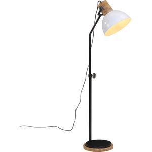 vidaXL Vloerlamp 25 W E27 30x30x100-150 cm wit