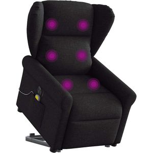 vidaXL Sta-op-massagestoel elektrisch verstelbaar stof zwart