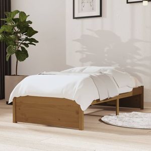 VidaXL Bedframe Massief Hout Honingbruin 75x190 cm - 2FT6 Small Single