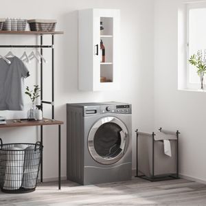 vidaXL - Hangkast,5x34x90 - cm - hoogglans - wit