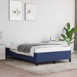 vidaXL Bedframe stof blauw 120x190 cm