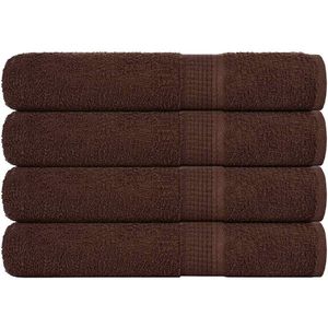 vidaXL Saunahanddoeken 4 st 80x200 cm 360 g/m² 100% katoen bruin