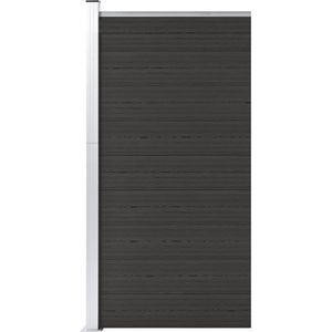 vidaXL Schuttingpaneel 95x186 cm HKC zwart