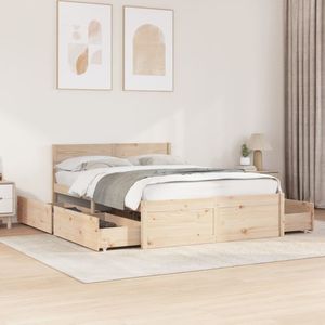 vidaXL - Bedframe - zonder - matras - massief - grenenhoutx190 - cm