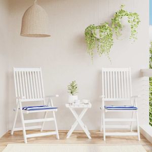 vidaXL-Tuinstoelkussens-2-st-gestreept-50x50x3-cm-stof-wit-en-blauw