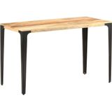 vidaXL Eettafel 120x60x76 cm massief mangohout