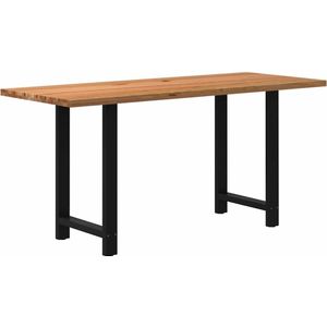 vidaXL Bartafel rechthoekig 200x80x92 cm massief eikenhout lichtbruin