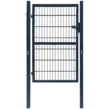 VidaXL Dubbelstaafmat Poort 106x210 cm - Antracietgrijs