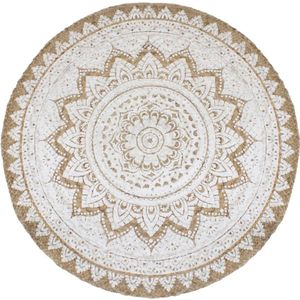 vidaXL-Tapijt-met-print-rond-180-cm-gevlochten-jute