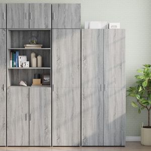 vidaXL Opbergkast smal 45x42,5x225 cm bewerkt hout grijs sonoma eiken