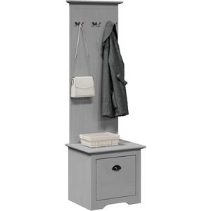 vidaXL - Gangkast - met - haken - BODOx40x157 - cm - grijs