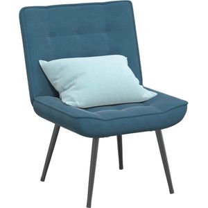 vidaXL Relaxstoel 64x74x84 cm fluweel blauw