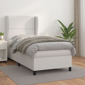 vidaXL-Boxspring-met-matras-kunstleer-wit-90x190-cm