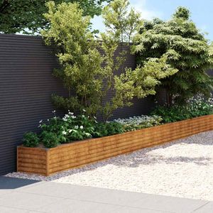 vidaXL Plantenbak verhoogd 1152x50x36 cm cortenstaal