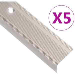 vidaXL Trapneuzen L-vormig 5 st 100 cm aluminium champagnekleurig