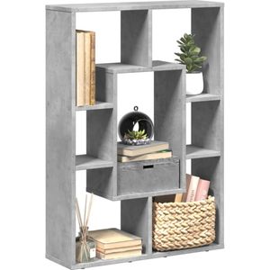 vidaXL Boekenkast 63x20x90 cm bewerkt hout betongrijs