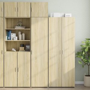 vidaXL Opbergkast smal 45x42,5x225 cm bewerkt hout sonoma eikenkleurig