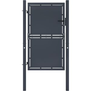 vidaXL Poort 100x200 cm staal antraciet