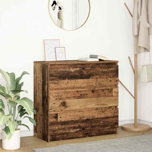 vidaXL Dressoir 80x35x76 cm spaanplaat oud hout