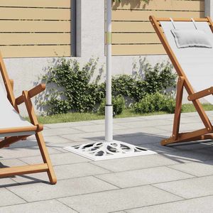 vidaXL - Parasolvoet - 12 - kg - 49 - cm - gietijzer - wit