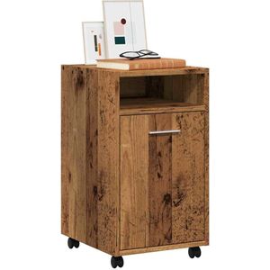 vidaXL Kast met wielen 33x38x60 cm bewerkt hout oud houtkleurig