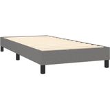 VidaXL Boxspring met Matras Stof Donkergrijs 100x200 cm